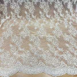 毛巾绣绣花波点刺绣网布面料 复古风服饰女装礼服演出服花边面料