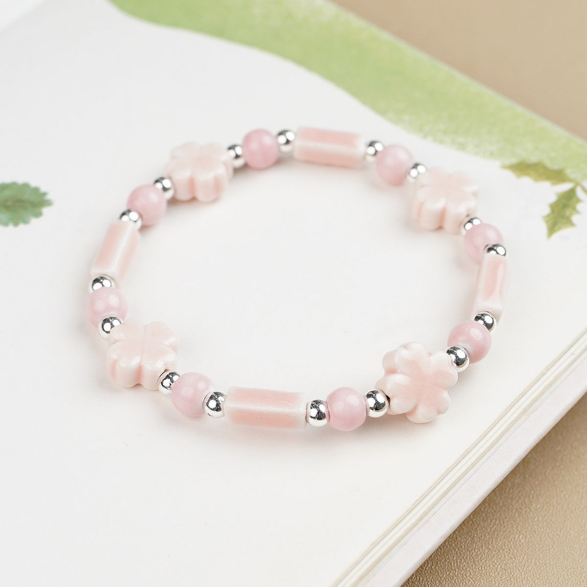 Jingdezhen pulsera de cerámica de verano mujer alta sensación galletas serie de gatos nicho diseño universal pulsera alta sensación