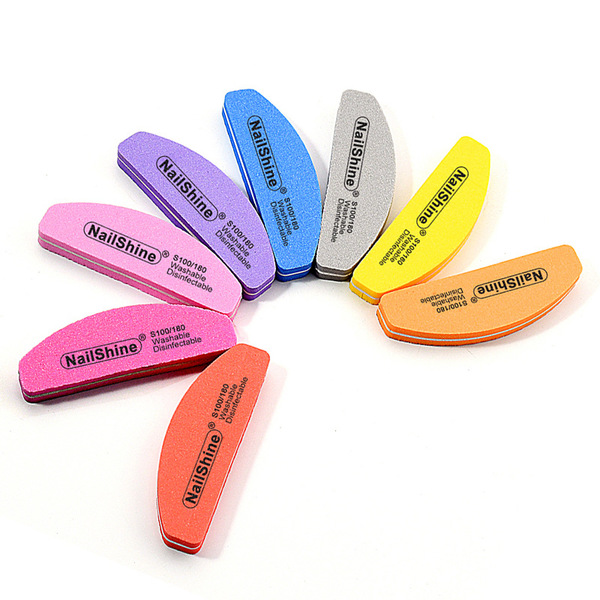 Nailshine Washed sponge rubbing half -moon -shaped double -sided…