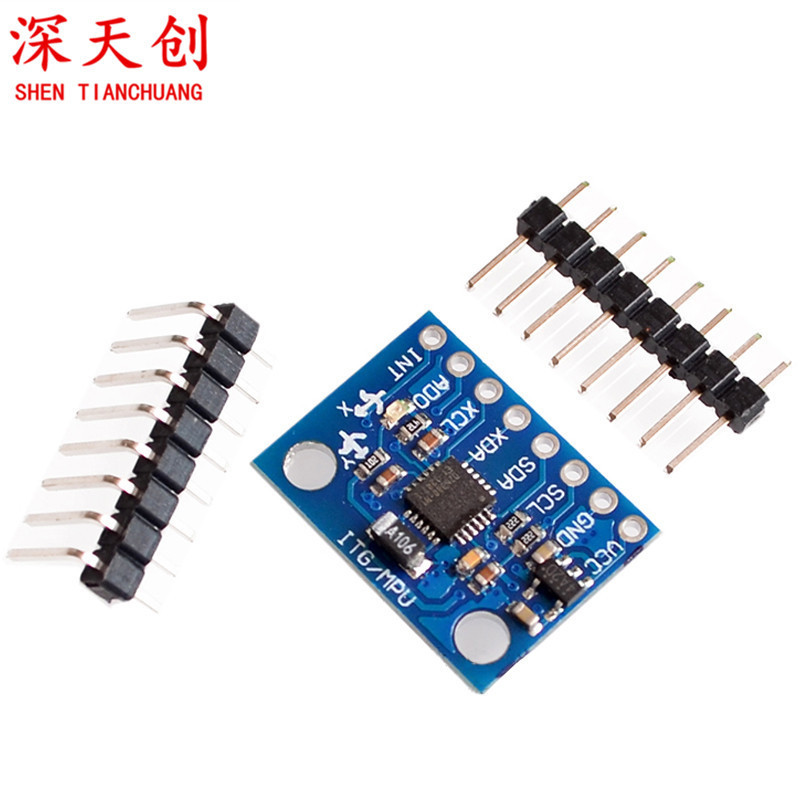 MPU-6050 module three-axis acceleration gyroscope 6DOF GY-521 with code schematic diagram MPU-6050 module three-axis acceleration gyroscope 6DOF GY-521 with code schematic diagram