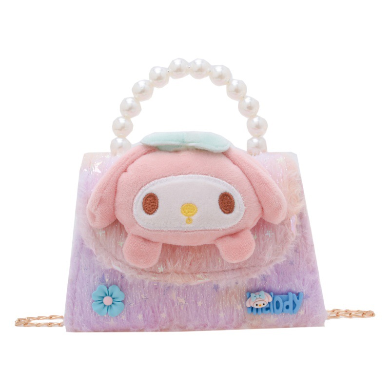 El Comercio exterior transfronterizo popular de la felpa del bolso de los niños de moda de encaje arco monedero lindo Occidental Princesa bolsa de mensajero