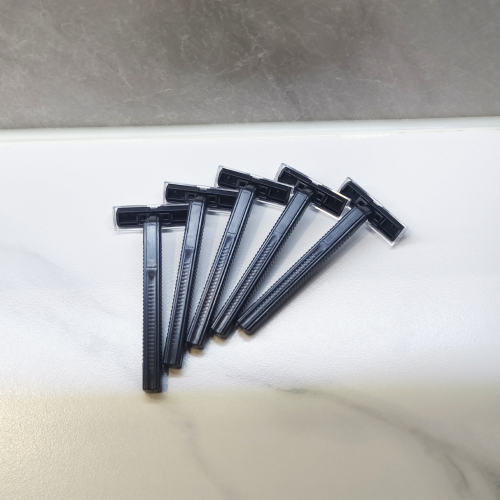 Rastrillo de Afeitar Desechable 5 Piezas 2 Hojas Acero Inoxidable Plástico Lavable para Afeitar