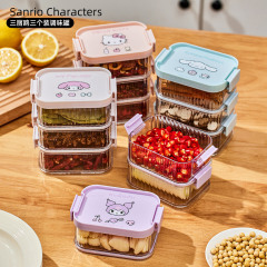 サンリオ正規認定 クロミ分割 KT猫 シナモンドッグ パック 鮮度保持ボックス ペット密封スパイス缶