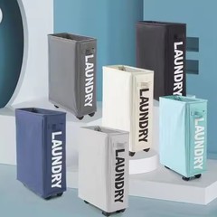 オックスフォード布シングルグリッド洗濯バスケット衣類収納ボックス雑物収納寝室挟み可