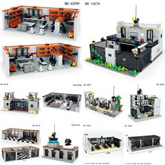 25 軍事ビルディングブロックベースシーン司令部刑務所モデル小粒子組み立ておもちゃ Meigao 越境卸売