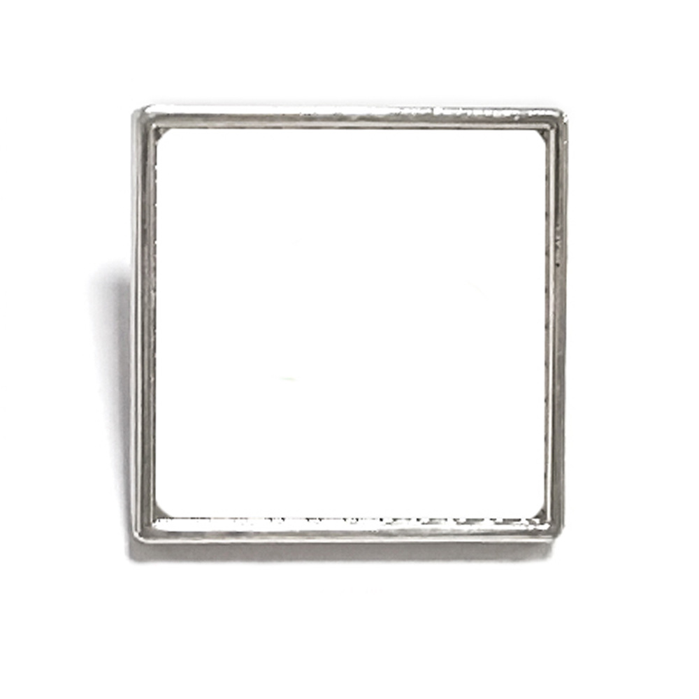 Insignia de transferencia térmica Insignia de acero inoxidable dibujo Insignia de bricolaje Insignia cuadrada de metal Empleado Tarjeta de trabajo empresarial