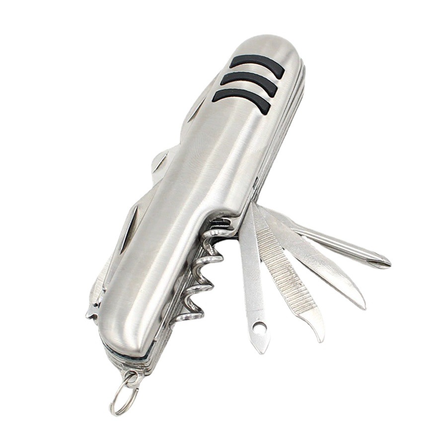 En stock tres pinturas 11 cuchillo abierto multi-funcional cuchillo del ejército suizo cuchillo multifuncional de acero inoxidable cuchillo de camping al aire libre