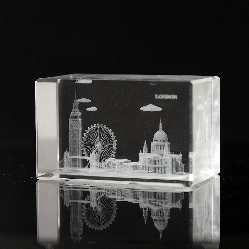 London City Cristal Tallado británico recuerdo turístico Big Ben London Eye London Bridge adornos creativos al por mayor