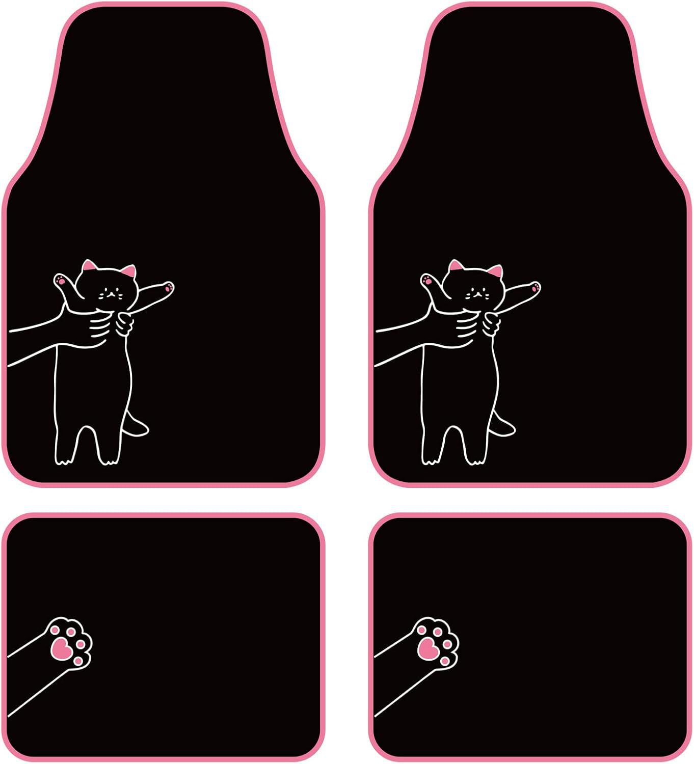 Temu Hot Selling Car Floor Mats Amazon Cross-Border American Flower Butterfly Easy to Clean Crystal Velvet Anti-Slip