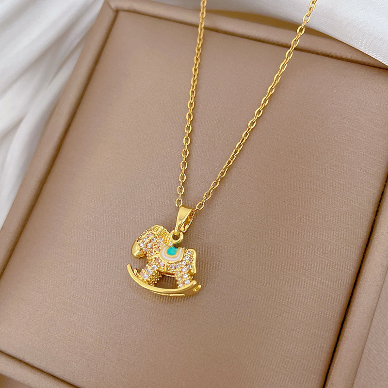 Gorgeous Full Diamond Collarbone Chain Luxury Titanium Steel Necklace_voghion.com