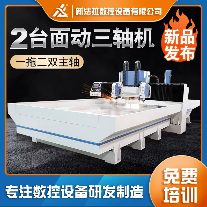 厂家门窗双台面三轴铝板雕刻机  一拖二双主轴高速铝板屏风雕刻机