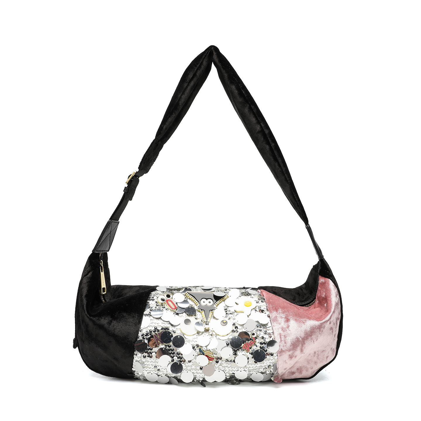 Otoño y invierno diseñador de peluche de cuentas de moda bolsas de ocio de hombro con cremallera bolsas de饺os de moda cool explosión 2889 #