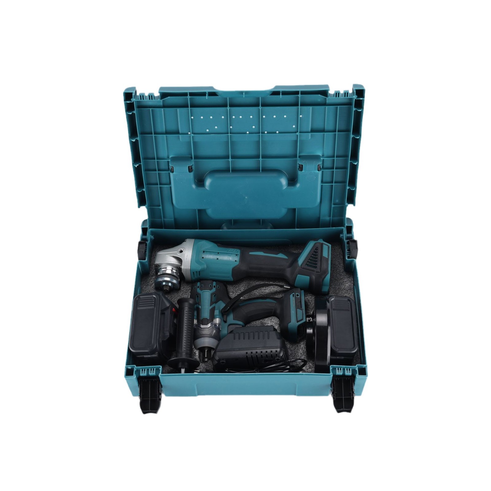 Herramientas eléctricas multifuncionales transfronterizas de dos piezas, molino angular de litio de alta potencia, llave eléctrica de gran torsión al por mayor