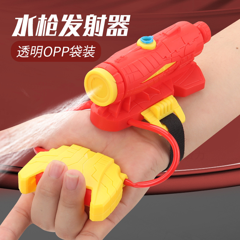 Transfronteriza Araña transmisor de la muñeca de los niños portátiles Araña guantes juguetes de agua manual de Prensa continua de pelo pistola de agua