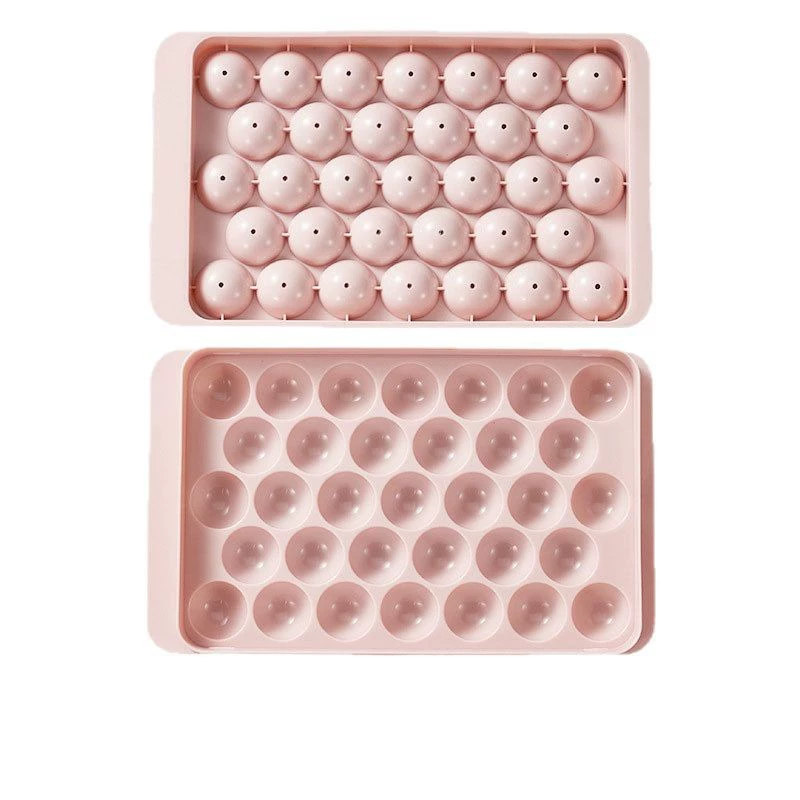 Ice cube film with lid spherical ice tray easy to release ice tray film with frozen ice ball spherical storage ice box