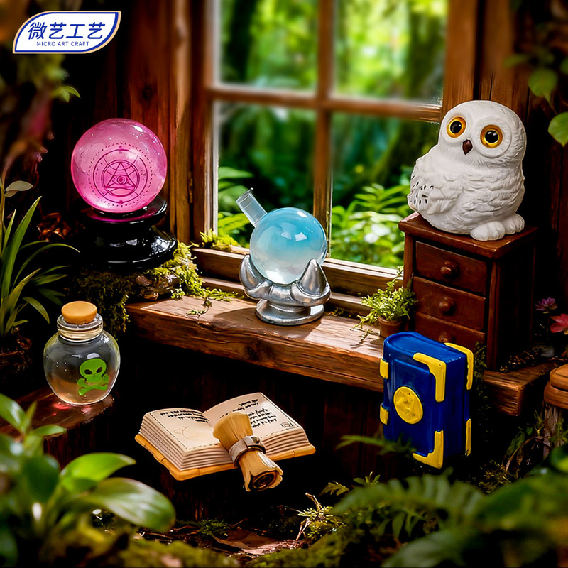 Micro Landscape Creative Cartoon Magic Book Scroll Doll House Accessories DIY Doll House Accessories Decoration Desktop Ornaments