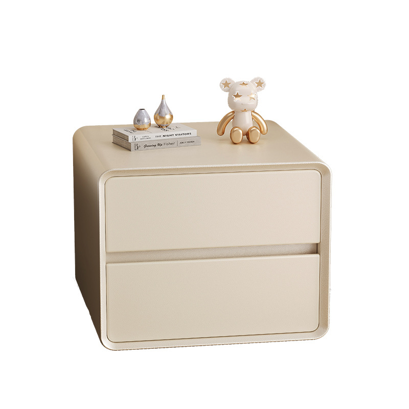 2025 nuevo estilo de lujo ligero de alto nivel pequeño gabinete de cabecera de cama de madera maciza dormitorio