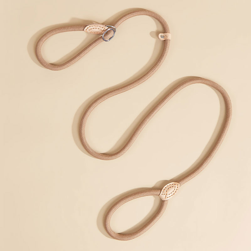 Amazon caliente venta mascota a prueba de explosiones punzonado P cuerda grande perro entrenamiento Correa collar integrado perro correa de tracción cuerda