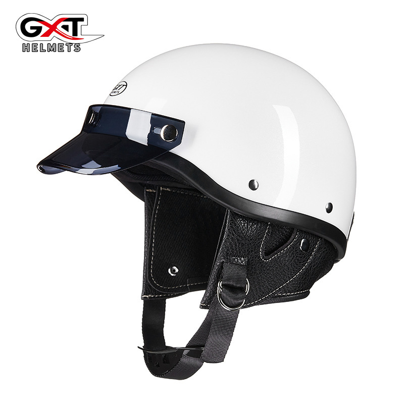 Motosiklet kaskı (dəbilqə) – Universal Electric Motorcycle Helmet - white-s