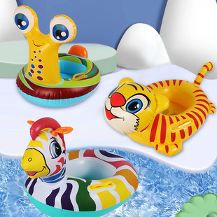 Swimming ring children's seat ring wholesale cartoon cute animal thickened PVC safety baby swimming ring inflatable life buoy