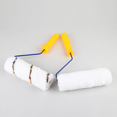 9-inch roller brush with long bristles, no dead corners, suitable for interior and exterior wall latex paint, water-absorbent and paint-absorbent