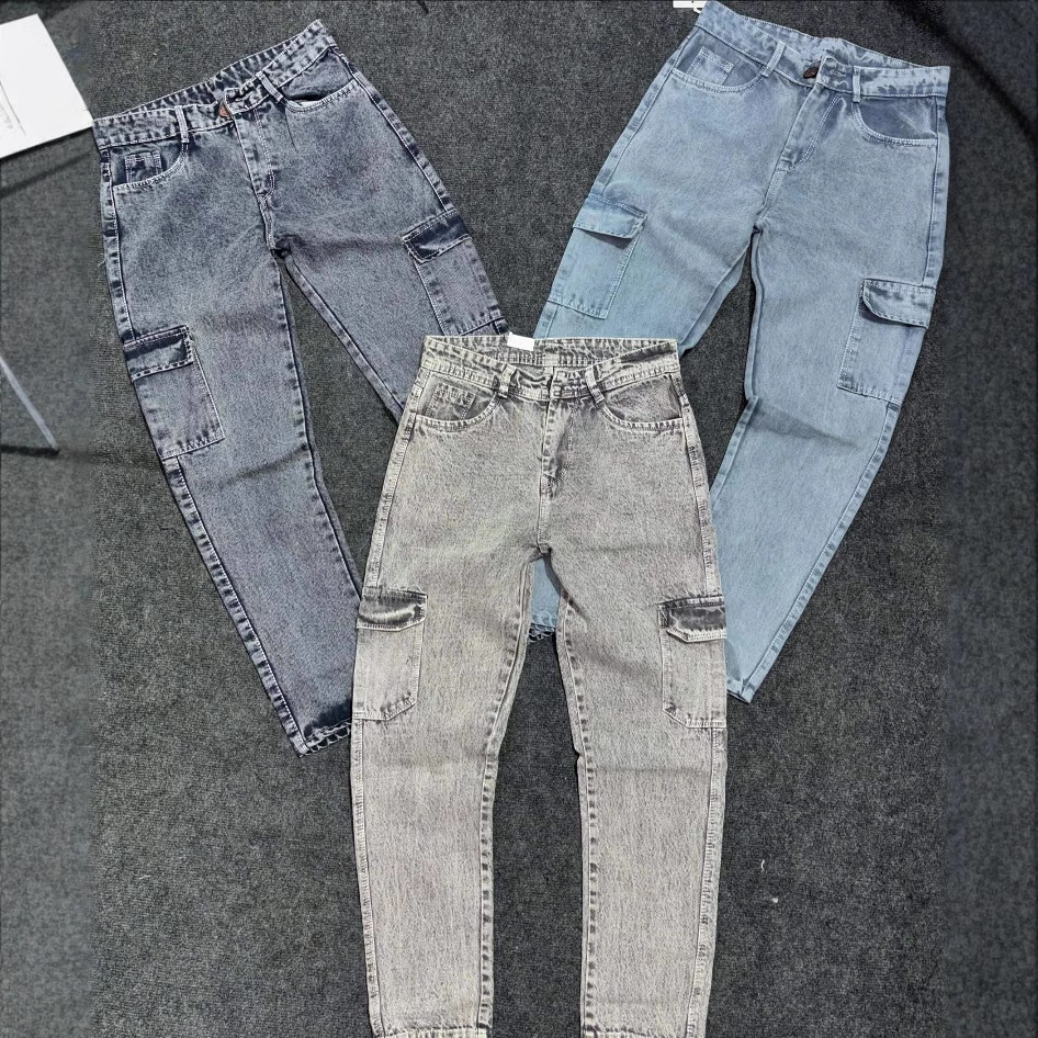 Men's Straight-Leg Jeans Loose Casual Pants Men's Fashionable Trousers for Young Men