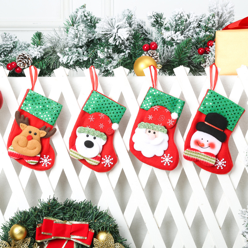 Santa Claus, Snowman Pattern Christmas Cute Santa Claus Snowman Party Christmas Socks