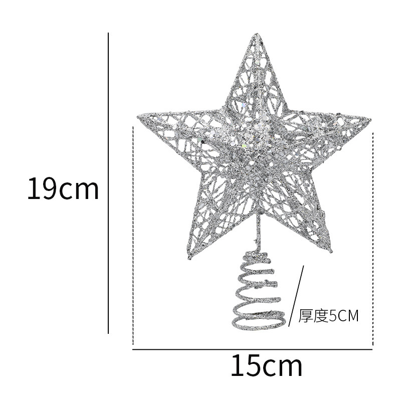 国境を越えて五角星鉄芸装飾品の樹頂星亮片縦型五角星クリスマス配置用品を供給する|undefined