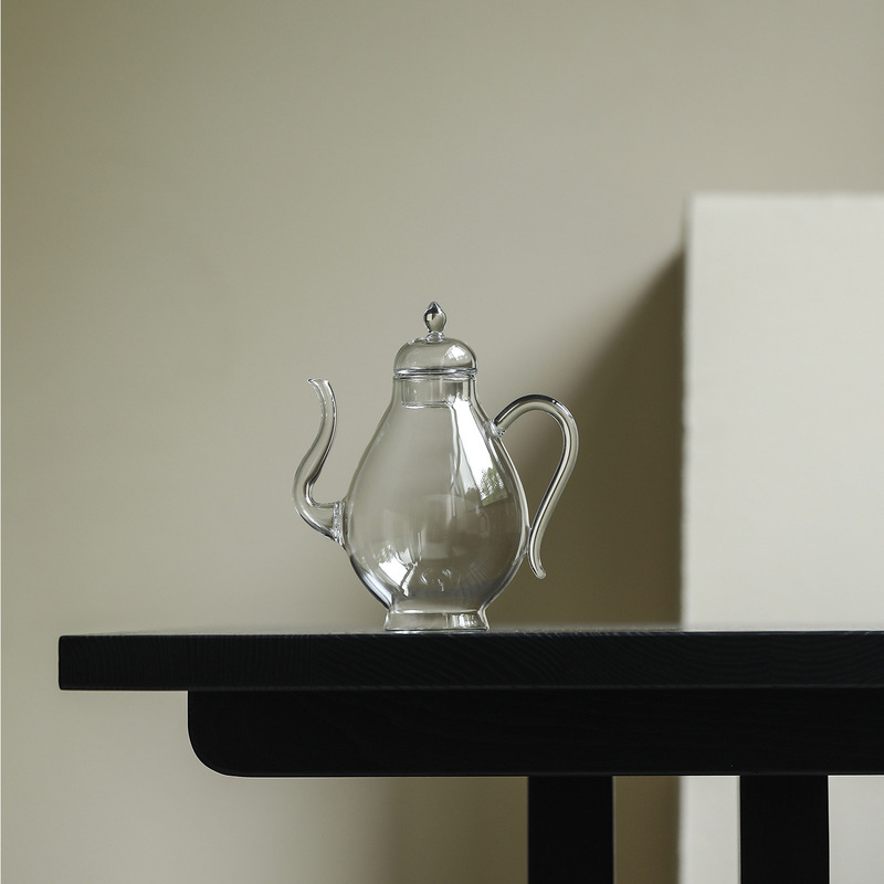 New Chinese-Style Tea Set, Song Dynasty Imitation Teapot, Beauty Teapot, Glass Pot, Hand-Held Pot, Heat-Resistant Green Tea Tea Set, Transparent Tea Cup, Ming