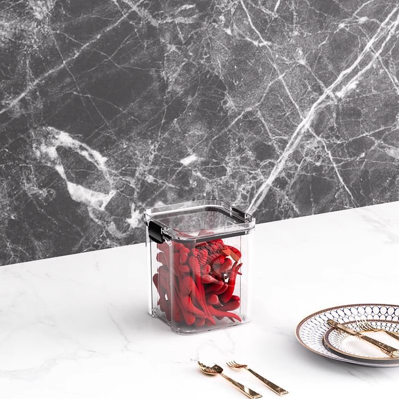 Tanque de sellado granos de granos de cocina almacenamiento tanque de plástico transparente de grado comestible bocadillos de productos secos tanque de almacenamiento de té