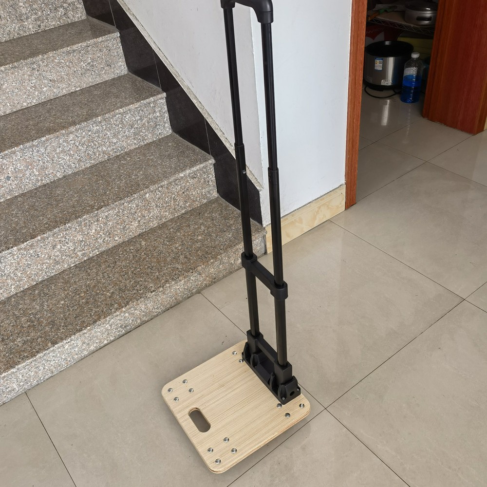 木板小推车折叠便携伸缩手拉车拉杆车家用平板车可推拉搬运拉货车