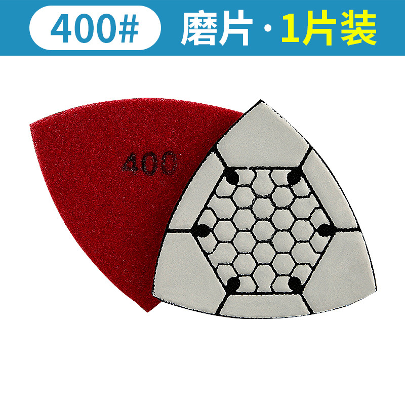 Diamante pieza de molienda en seco triángulo mármol piedra de cuarzo granito pulido y pulido universal tesoro piedra pieza de pulido en seco