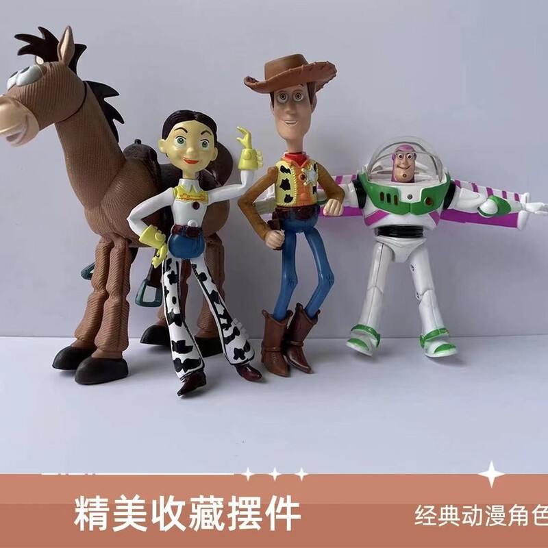 Buzz Lightyear Figure Toy Story Woody Detective Cowboy Astronaut Cake Doll Figure Ornament