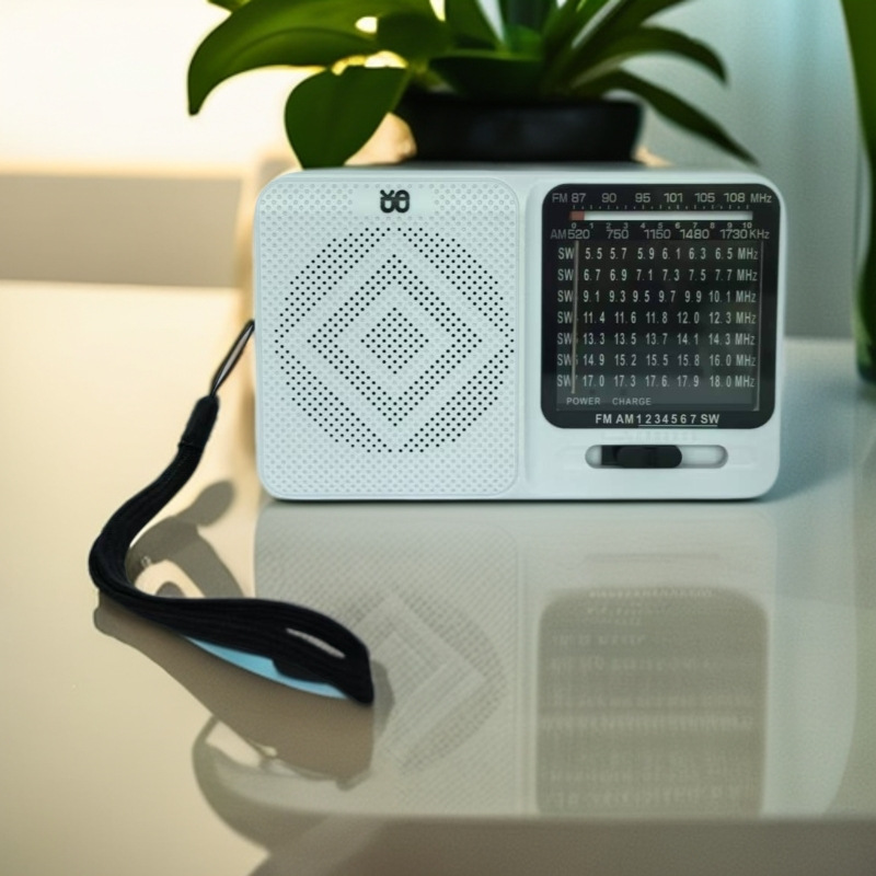 Radio multifunción portátil al por mayor transfronteriza batería seca recargable Semiconductor de doble uso para personas mayores en voz alta
