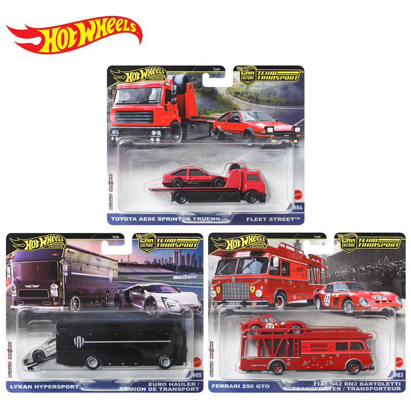 Hot Wheels Transporter Car Culture Alloy Car Model Ferrari 250 GTO Lekker Toyota AE86 Hot Wheels Transporter Car Culture Alloy Car Model Ferrari 250 GTO Lekker Toyota AE86