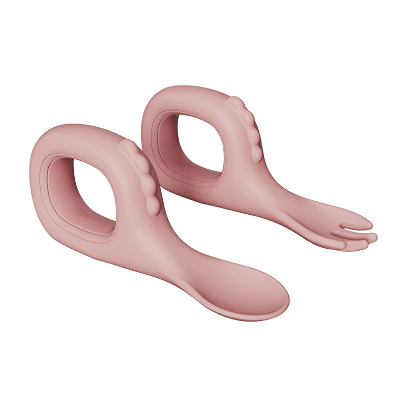 핑크 공룡 포크 스푼