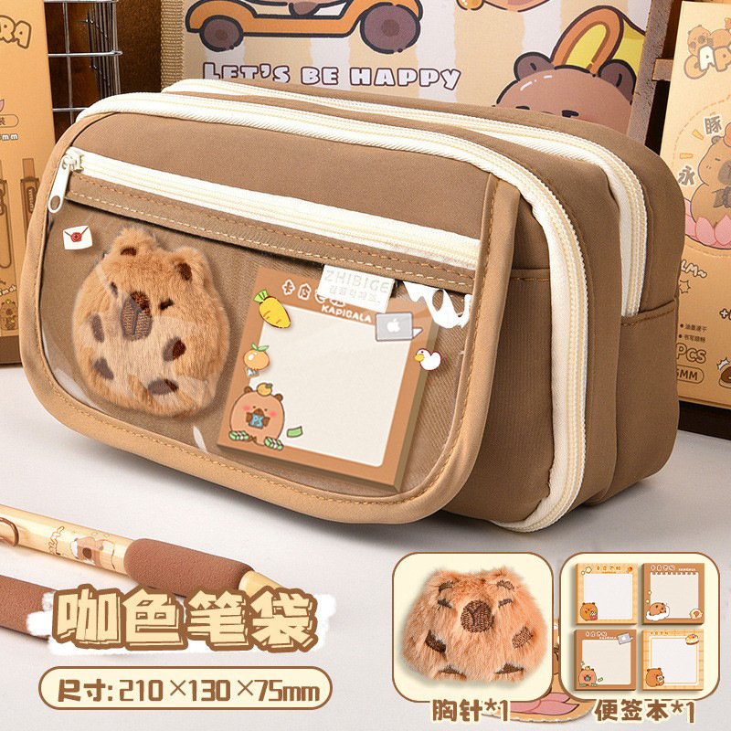 Estuche de lápices grande para niñas, escuela primaria, multifunción