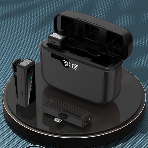 Cross-border warehouse charging microphone, wireless lapel microphone, recording microphone for live streaming and video, mobile phone recording equipment