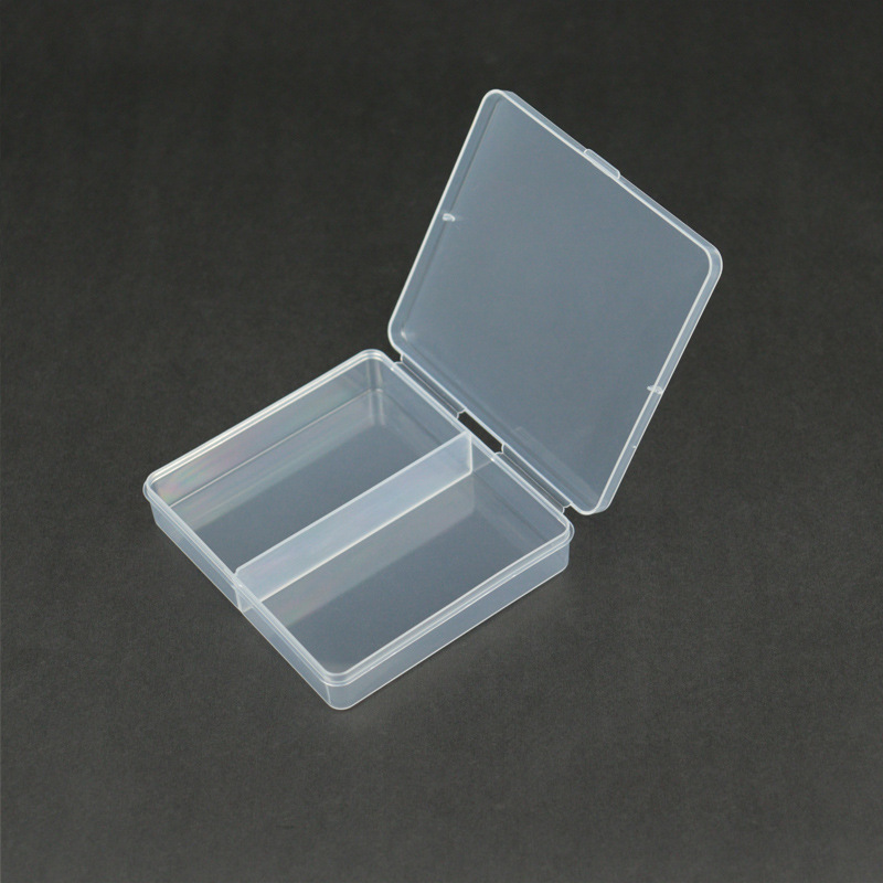 透明プラスチックPP二格子ボックス長方形蓋付きサンプル部品ジュエリーツール漁具部品包装収納ボックス|undefined