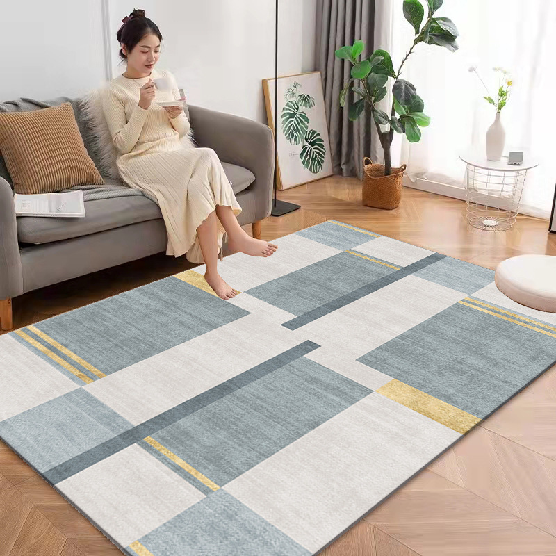 Alfombras sala de estar 2025 nuevo engrosado ligero de lujo sofá de alta calidad alfombra de mesa de té simple alfombra antideslizante y resistente al desgaste