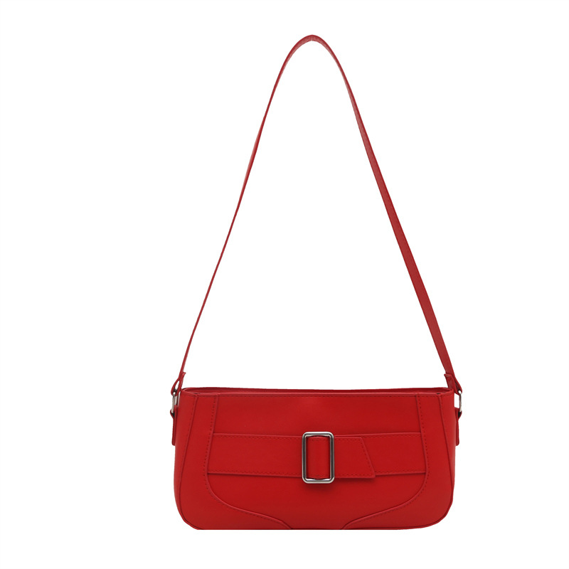 Bolsos de brazo de estilo extranjero para mujeres 2025, nueva moda de primavera, hebilla de cinturón de diseño de nicho, bolso de mochila