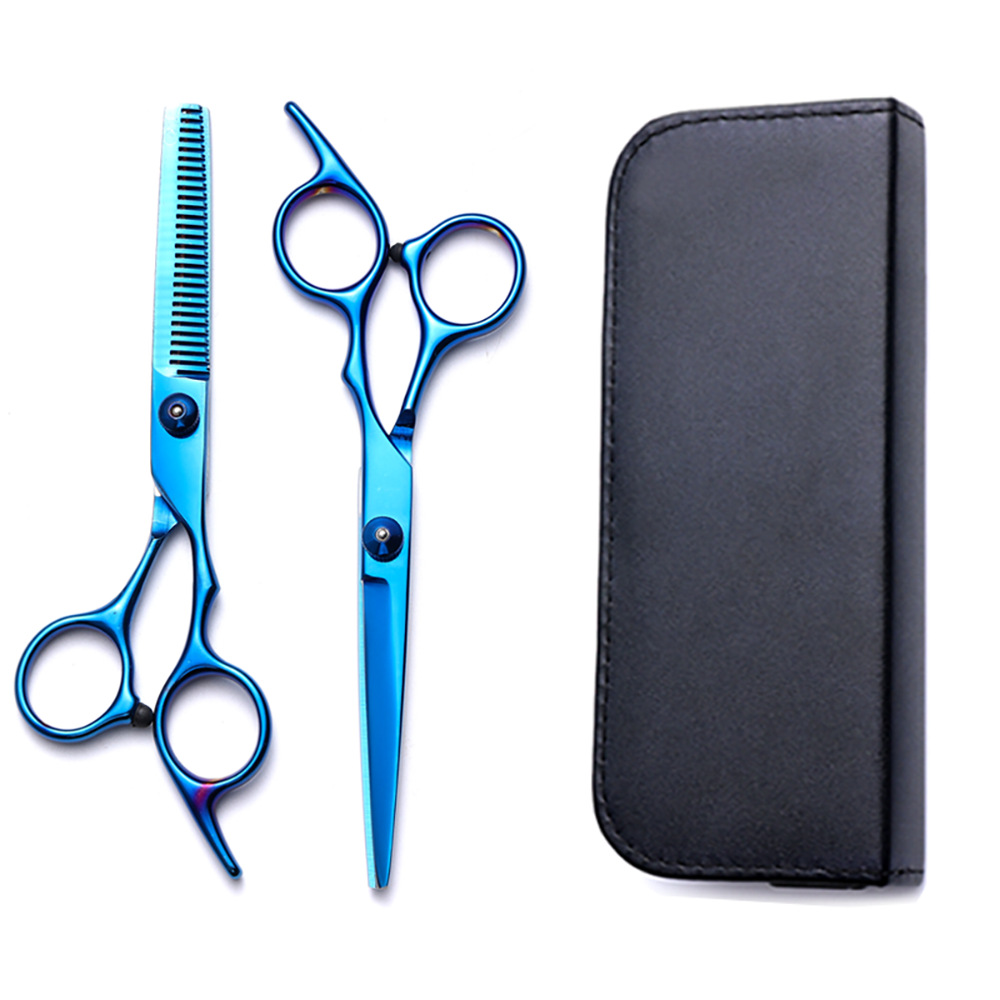 Corte de pelo tijeras transfronterizas amazonas color tijeras de dientes planas cortadas delgadas frange tijeras divisorias fábrica de tijeras al por mayor set de tijeras de peluquería