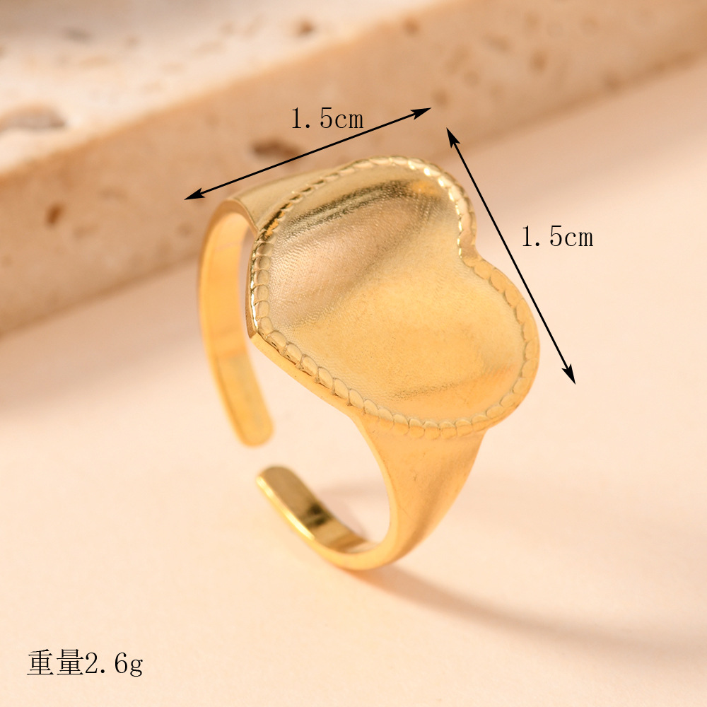 Europa y América simple anillo de acero inoxidable abierto ajustable presión de aceite amor anillo de acero de titanio joyas de moda pareja