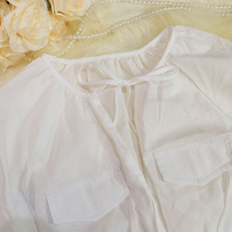 Women's Clothing fashion temperament solid color loose cotton and linen jumpsuit_voghion.com