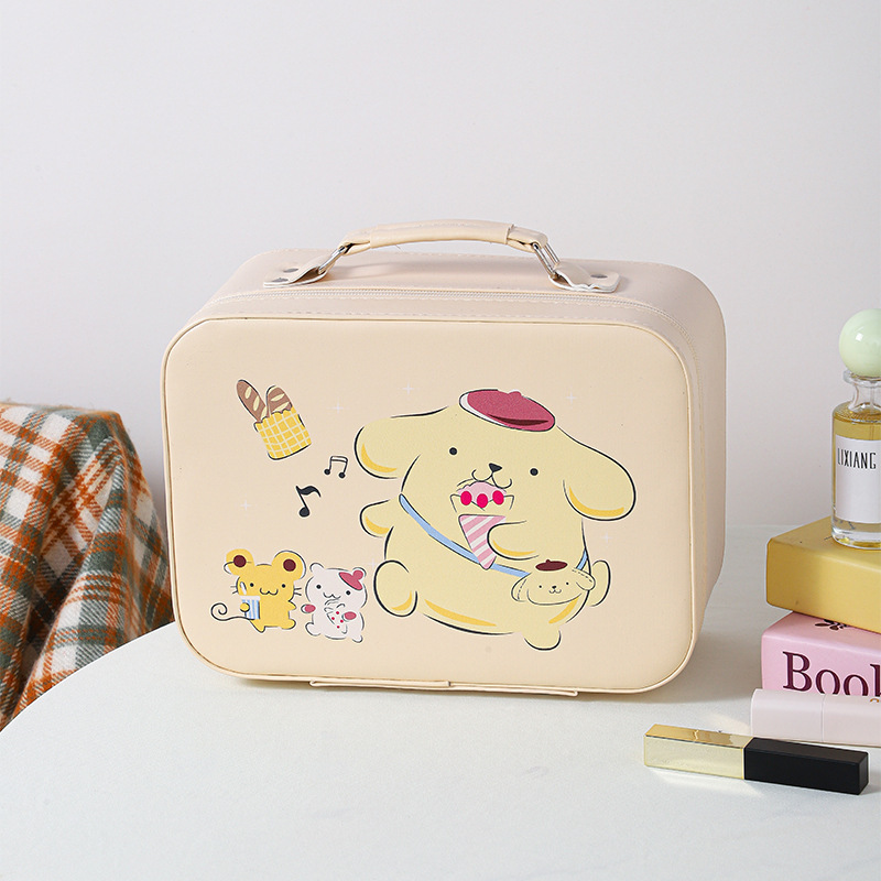 Nueva caja de maquillaje de dibujos animados de alto valor, bolsa de maquillaje portátil de viaje, bolsa de maquillaje portátil de regalo, bolsa de almacenamiento de regalo encantadora
