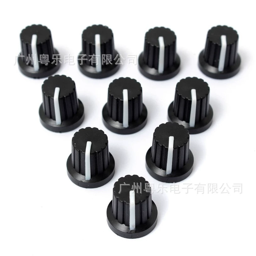 A9 двухцветная ручка 10 шт./упаковка черный корпус белая индикация динамик индикация цветочный вал потенциометр колпачок ручки аудио