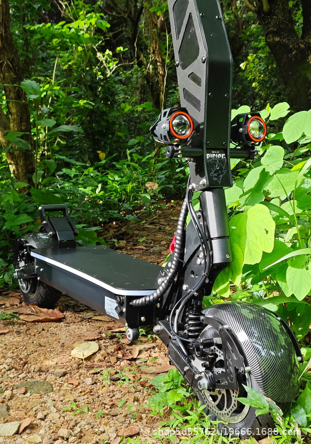 YISHUN dual-drive 72V/6000W off-road electric scooter, foldable, 95 mph speed, long range electric vehicle