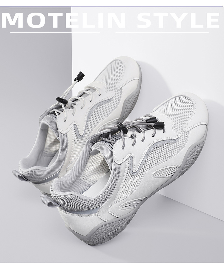 Giày sneaker nữ da thật đế mềm lưới thoáng khí dáng thể thao nhẹ xuân hè 2024 — Xám be 58231 LJ, Màu đen 58231 LJ, Màu hồng 58219 LJ, DH 58278-1 gót trắng cao 3cm mẫu thoáng khí mùa hè chi tiết 2