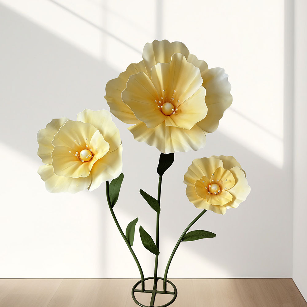 Simulación de flores de boda de yu belleza flor de diseño de escenas de ventanas de flores hechas a mano decoración de flores de simulación