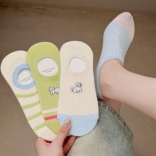 Colorful Boat Socks Dopamine Summer Thin Shallow-cut Boat Socks Girls Short Socks Cute Contrast Color Tide Low Help Anti-drop Sweet